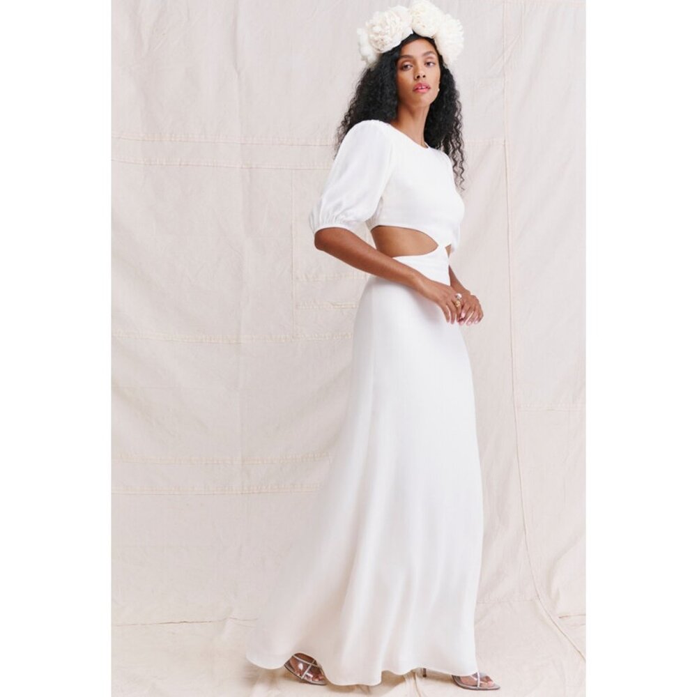 NWT Reformation Tory Cutout Bridal Maxi Dress